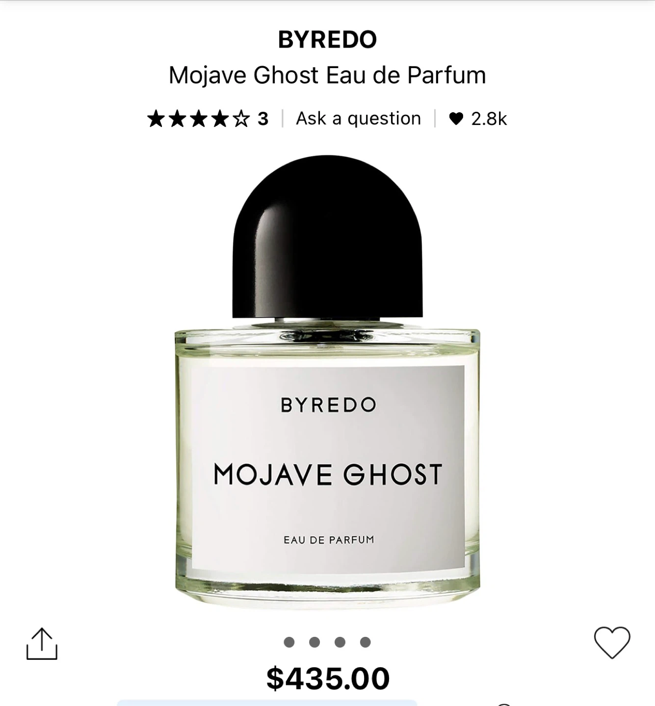 Brand New! BYREDO Mojave Ghost Eau de Parfum 100ml - photo 2