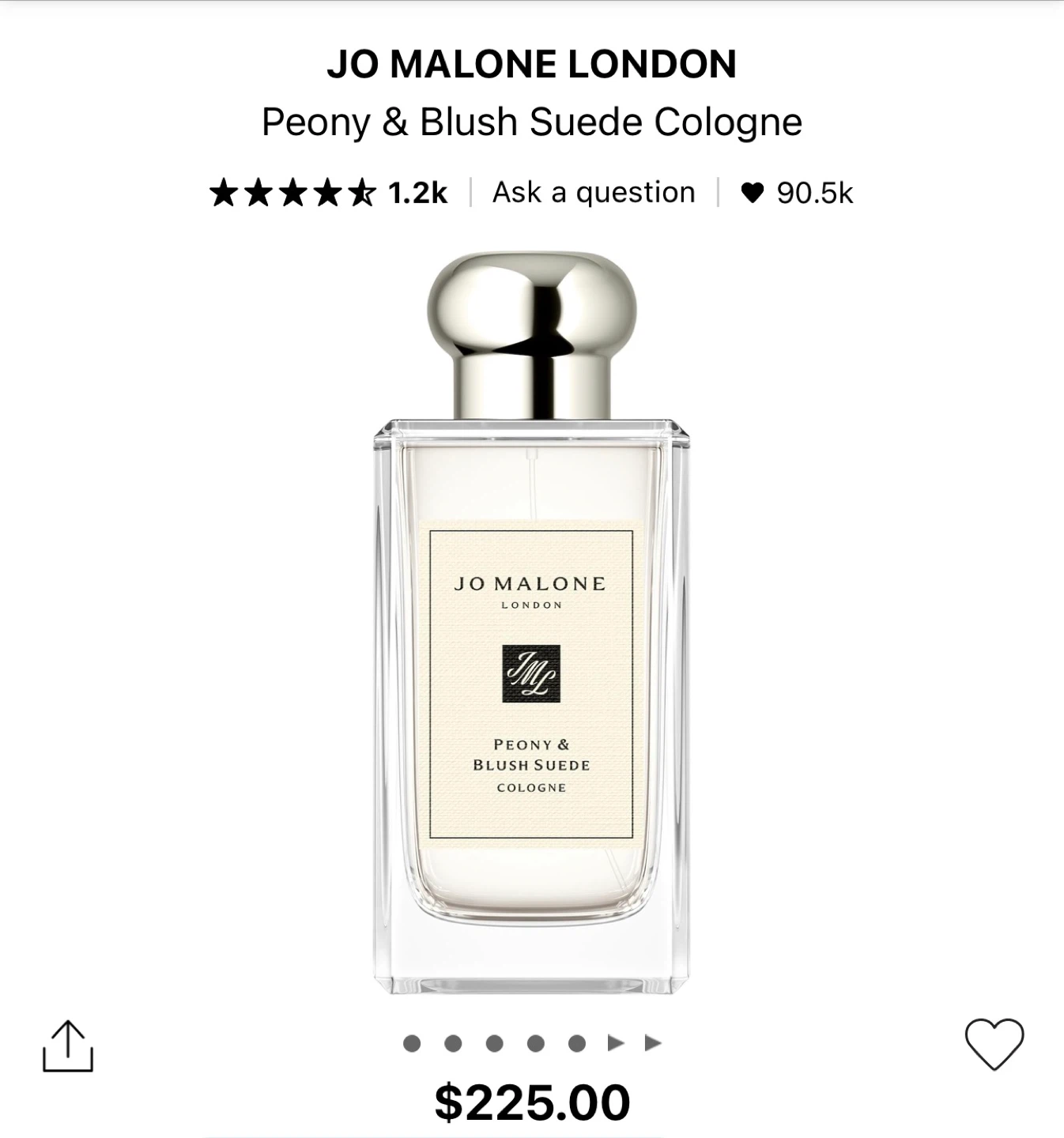 Brand New! Jo Malone London Peony & Blush Suede Cologne - photo 2