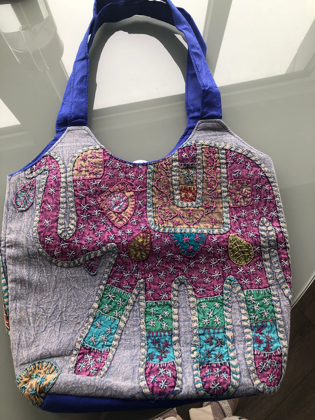 Embroidered Elephant Tote Bag 🥕