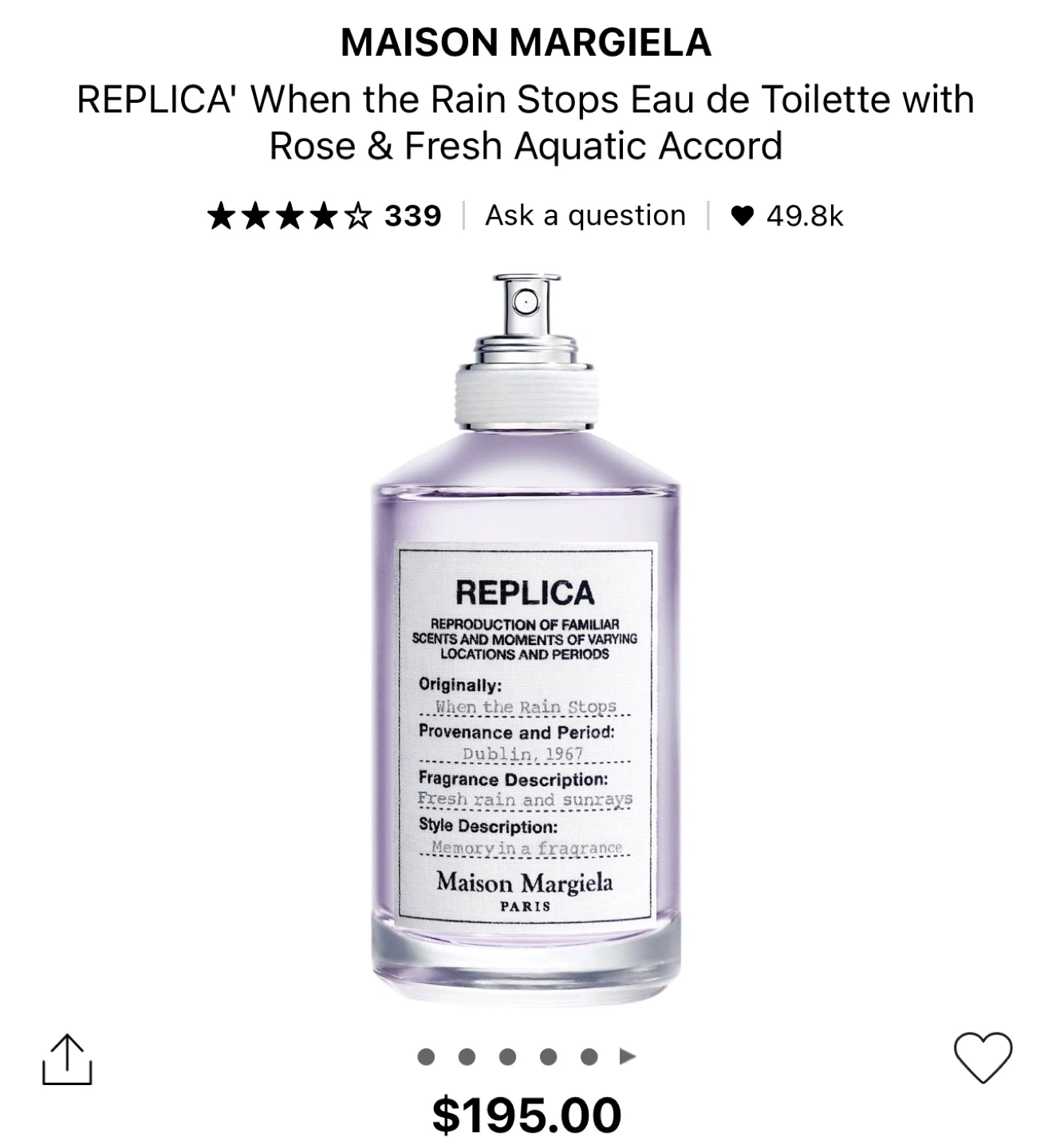 Maison Margiela REPLICA When the Rain Stops EDT 100ml - photo 2