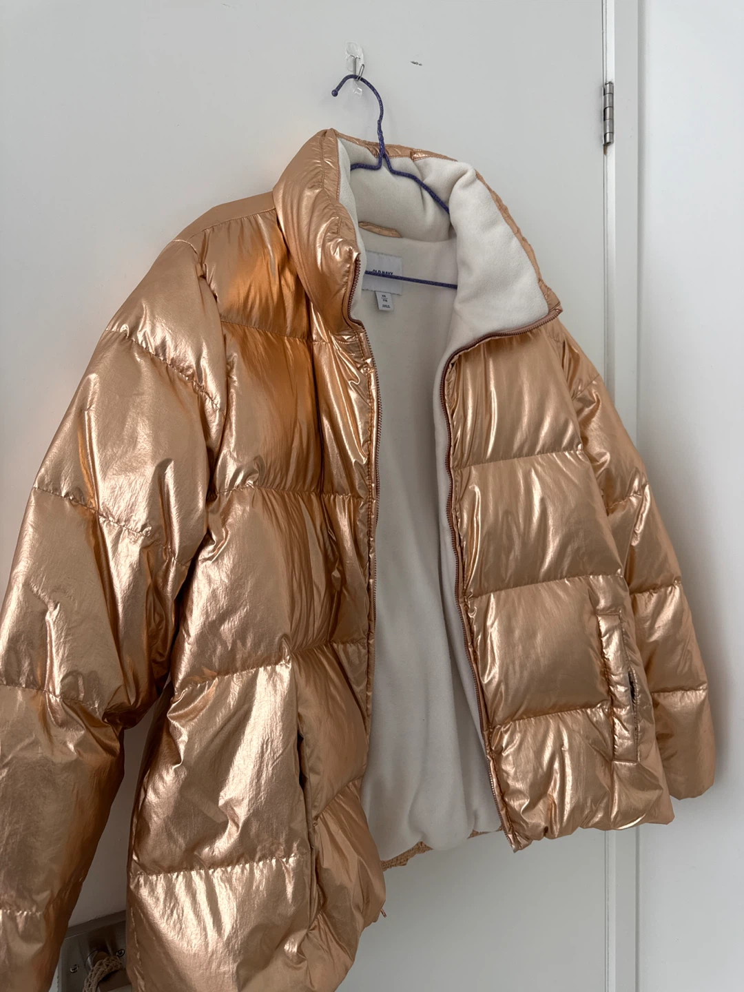 Old Navy Puffer Jacket Rose Gold XXL