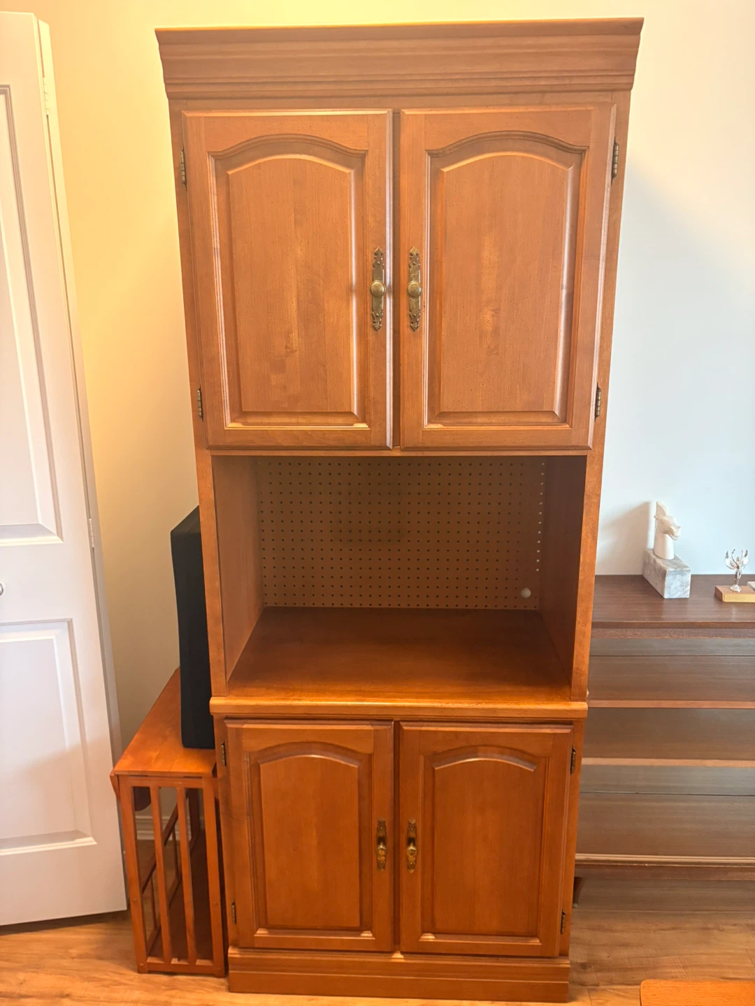 Three Wooden Bookcase with Cabinet - photo 2