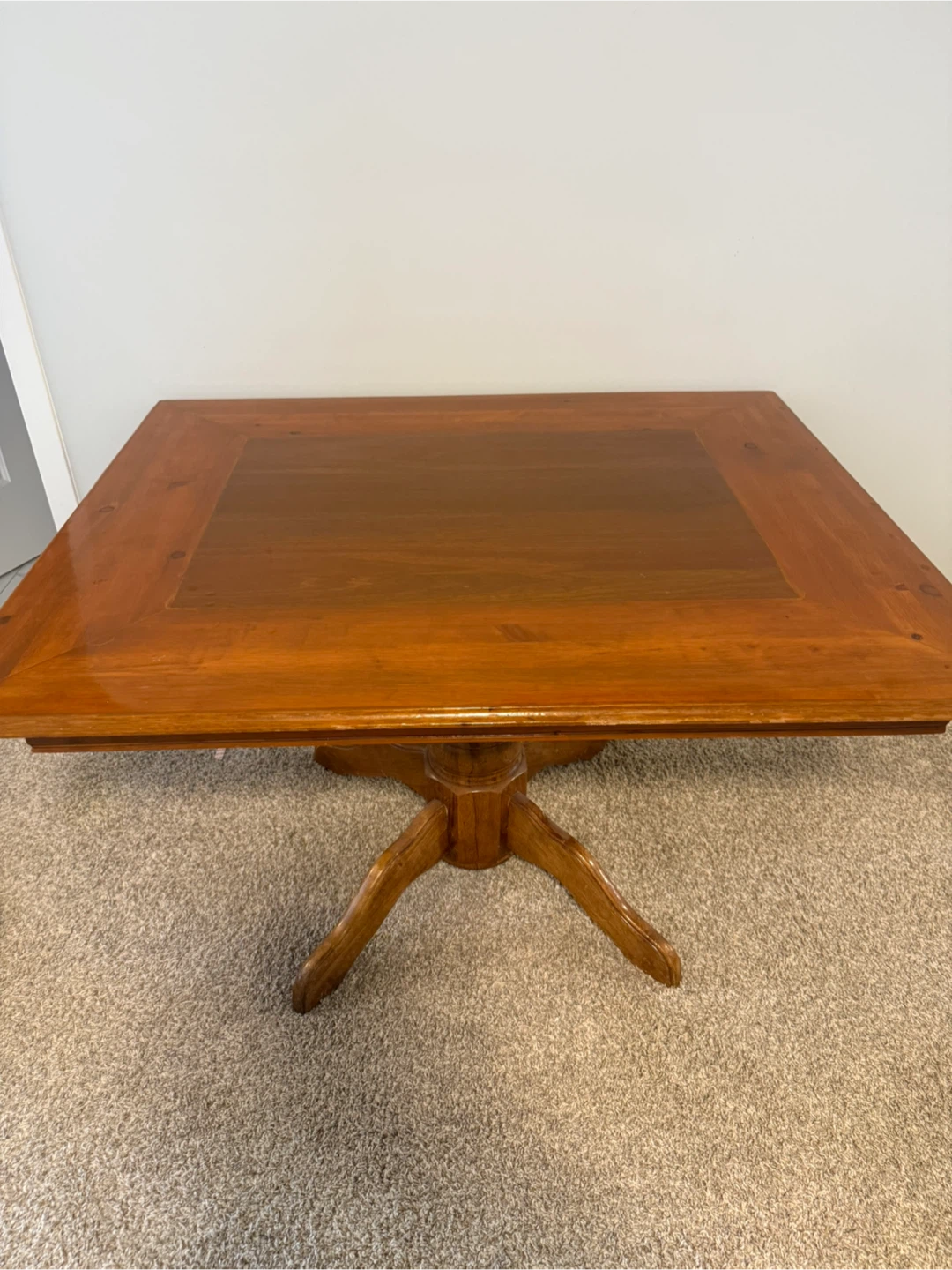 Wooden Pedestal Dining Table