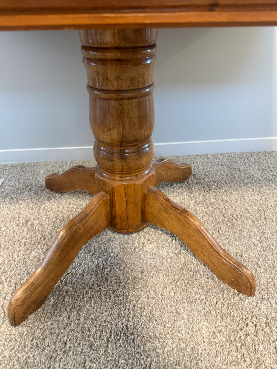 Wooden Pedestal Dining Table - photo 2