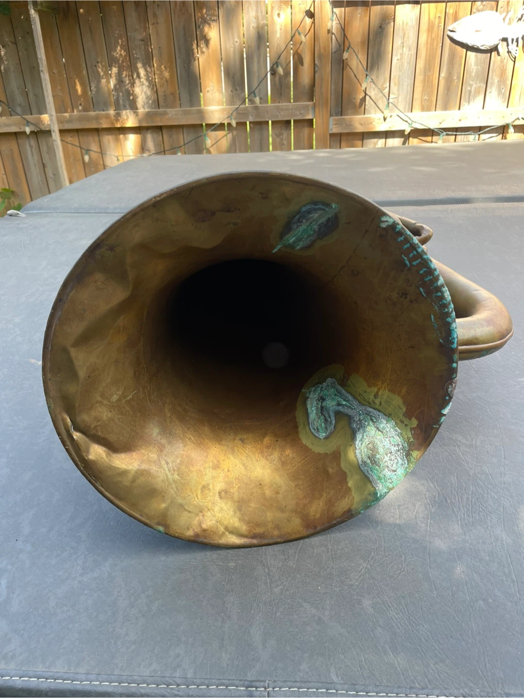Antique Brass Baritone Horn - photo 3