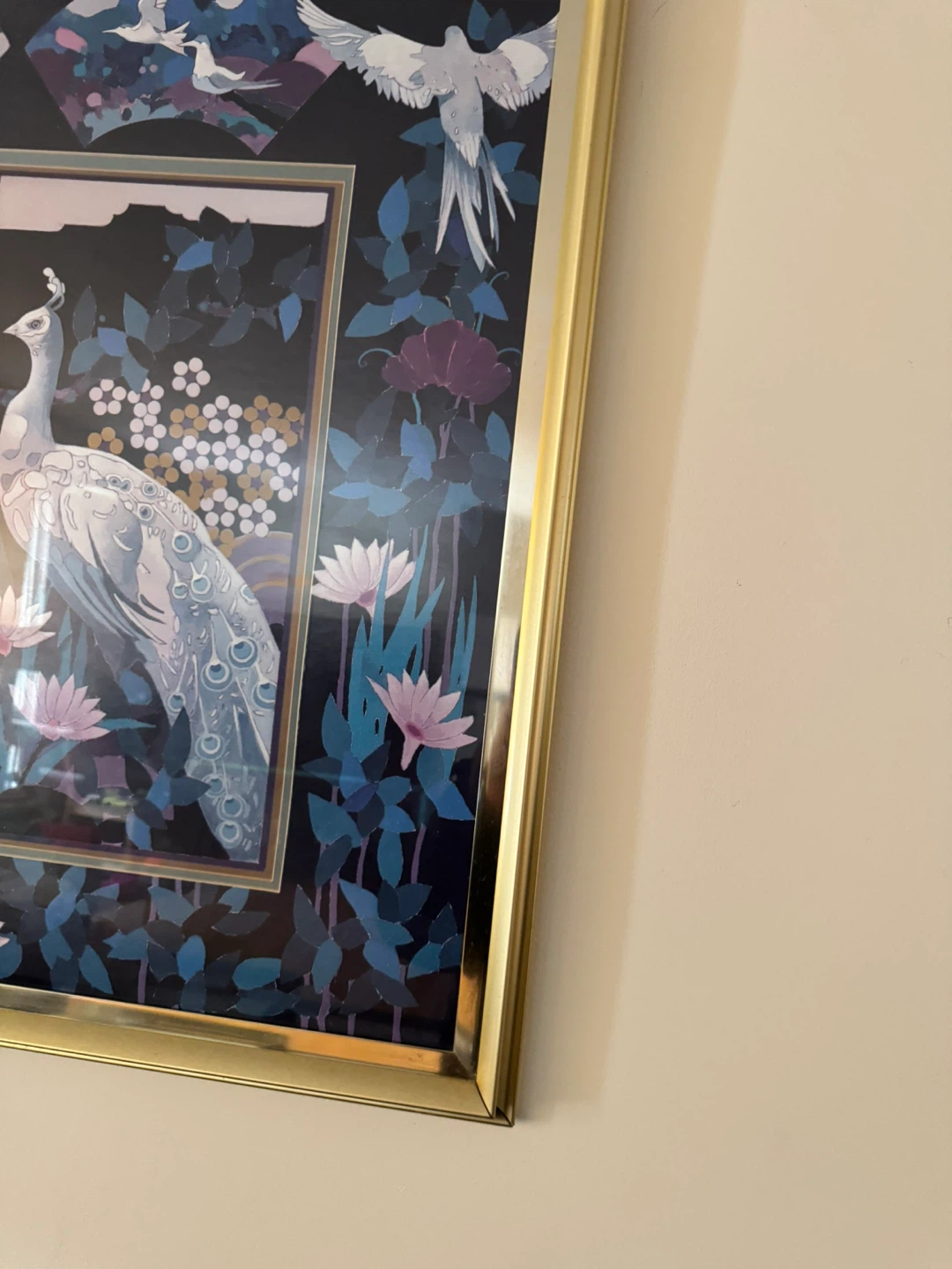 Framed Peacock and Bird Art Print - photo 2