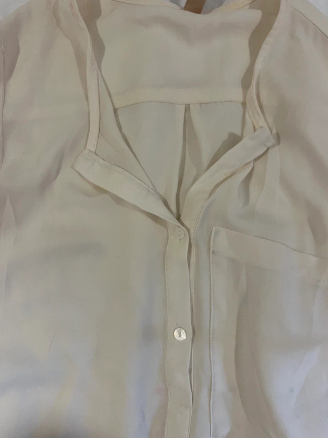 OAK + FORT Cream Long Sleeve Button-Up Shirt - Size S - photo 3