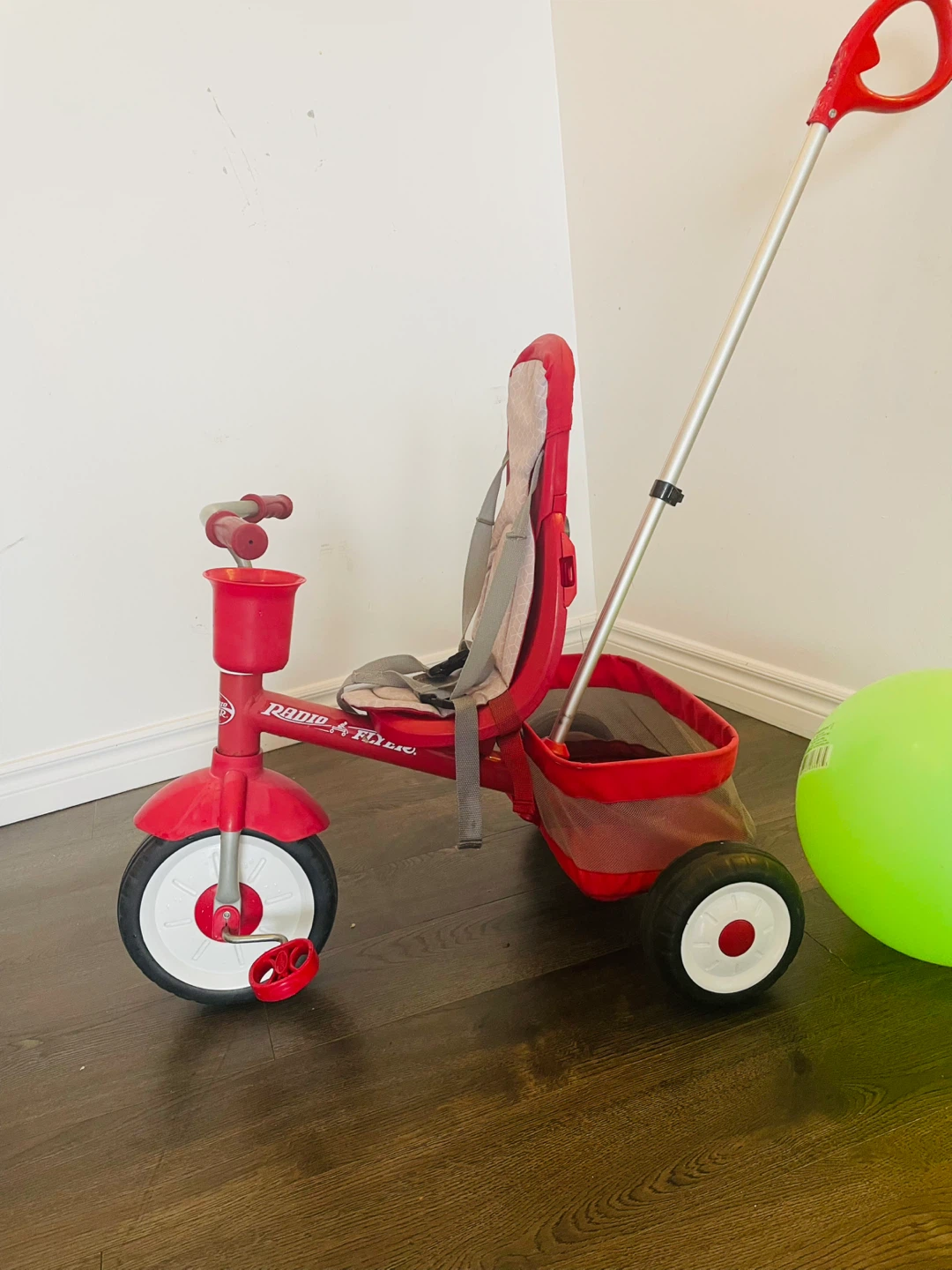Radio Flyer Red Tricycle with Parent Handle