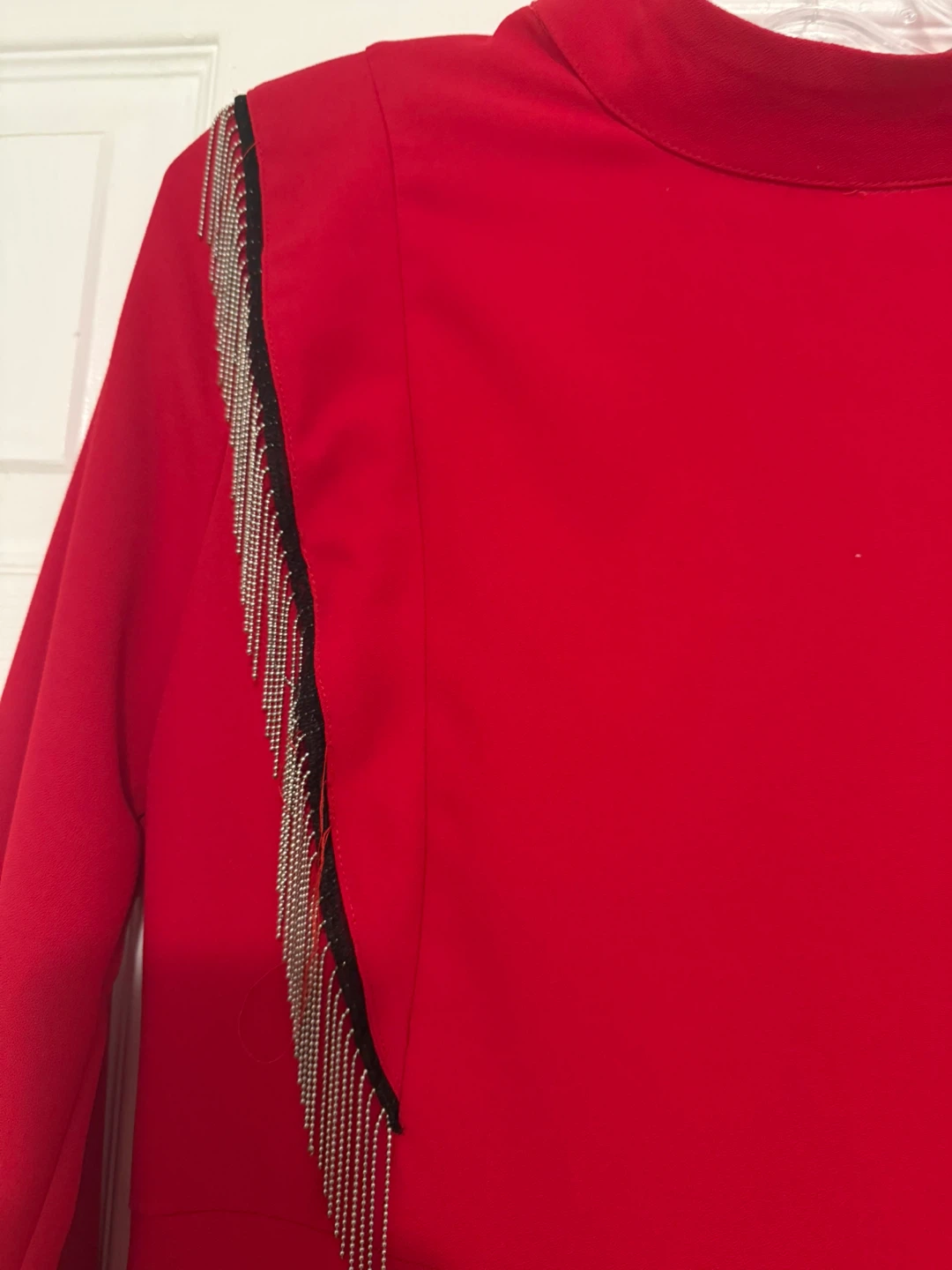 Red Beaded Fringe Dress