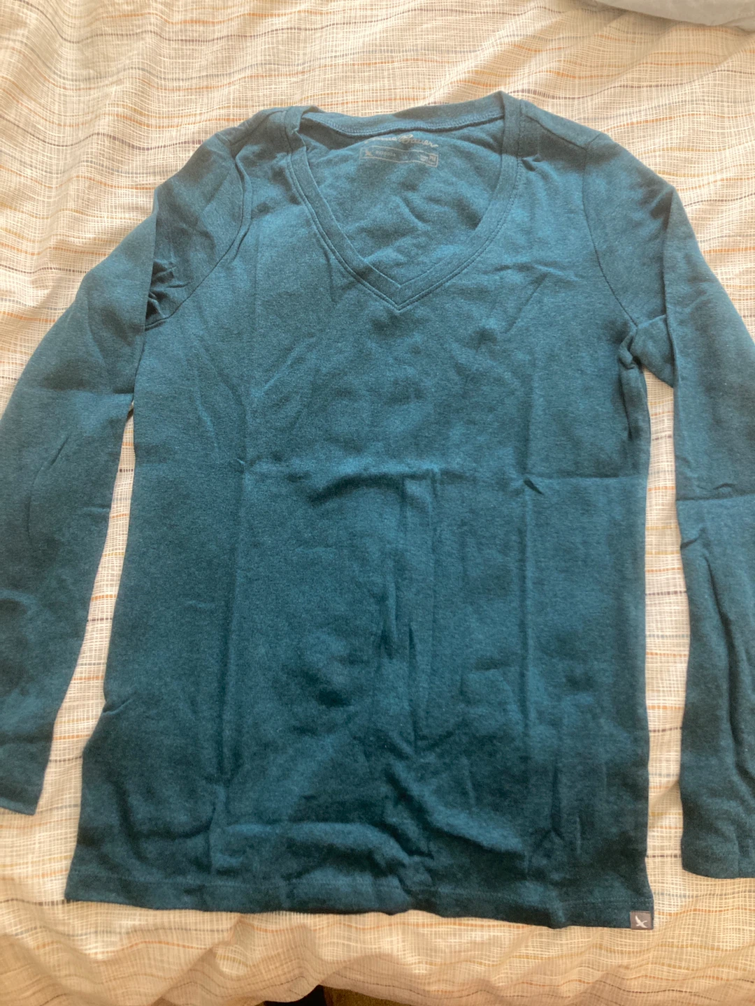 Eddie Bauer Cotton Long Sleeve V-Neck T-Shirt