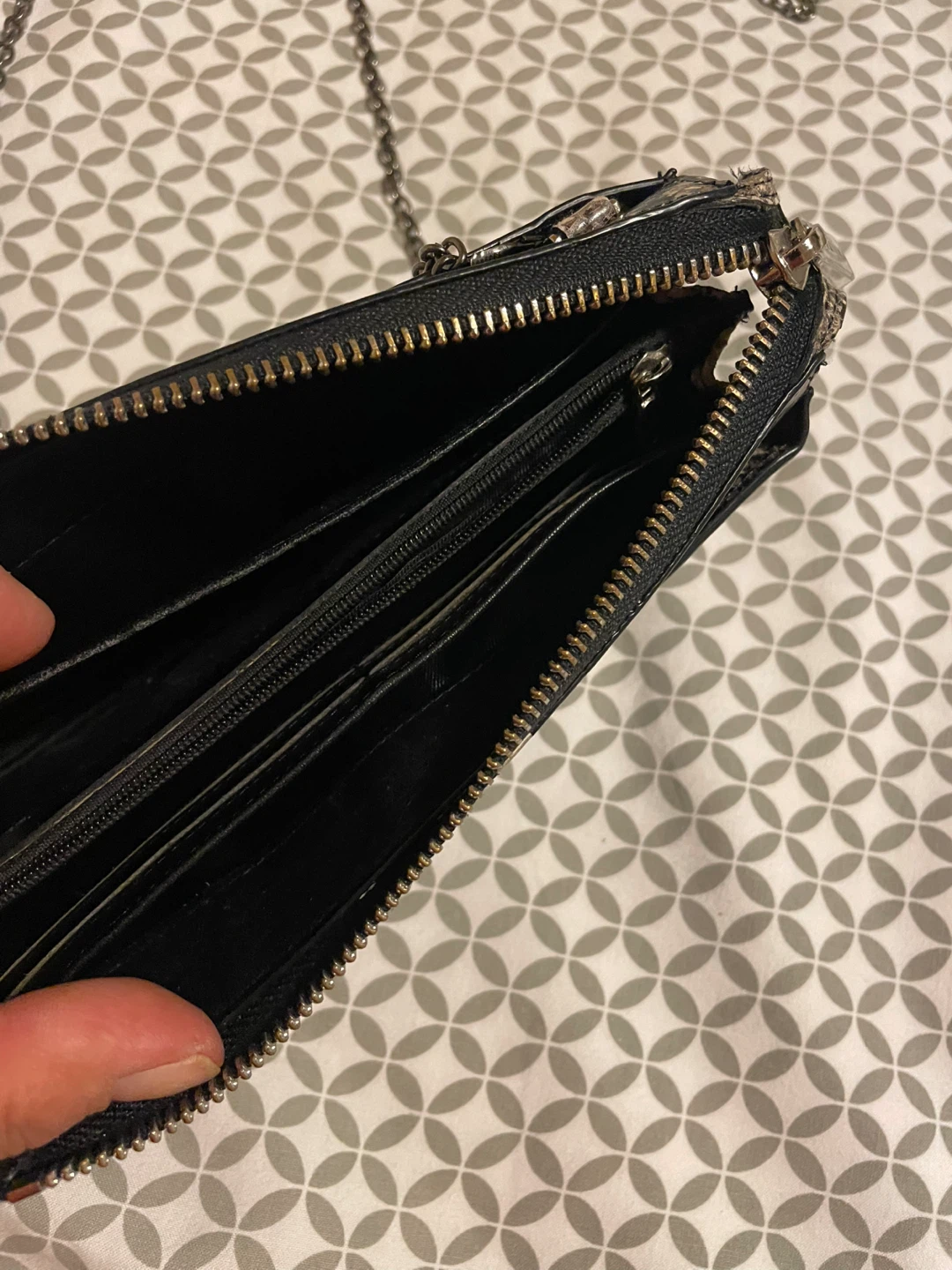 Danier Snakeskin Wallet/Clutch with Chain Strap - photo 3