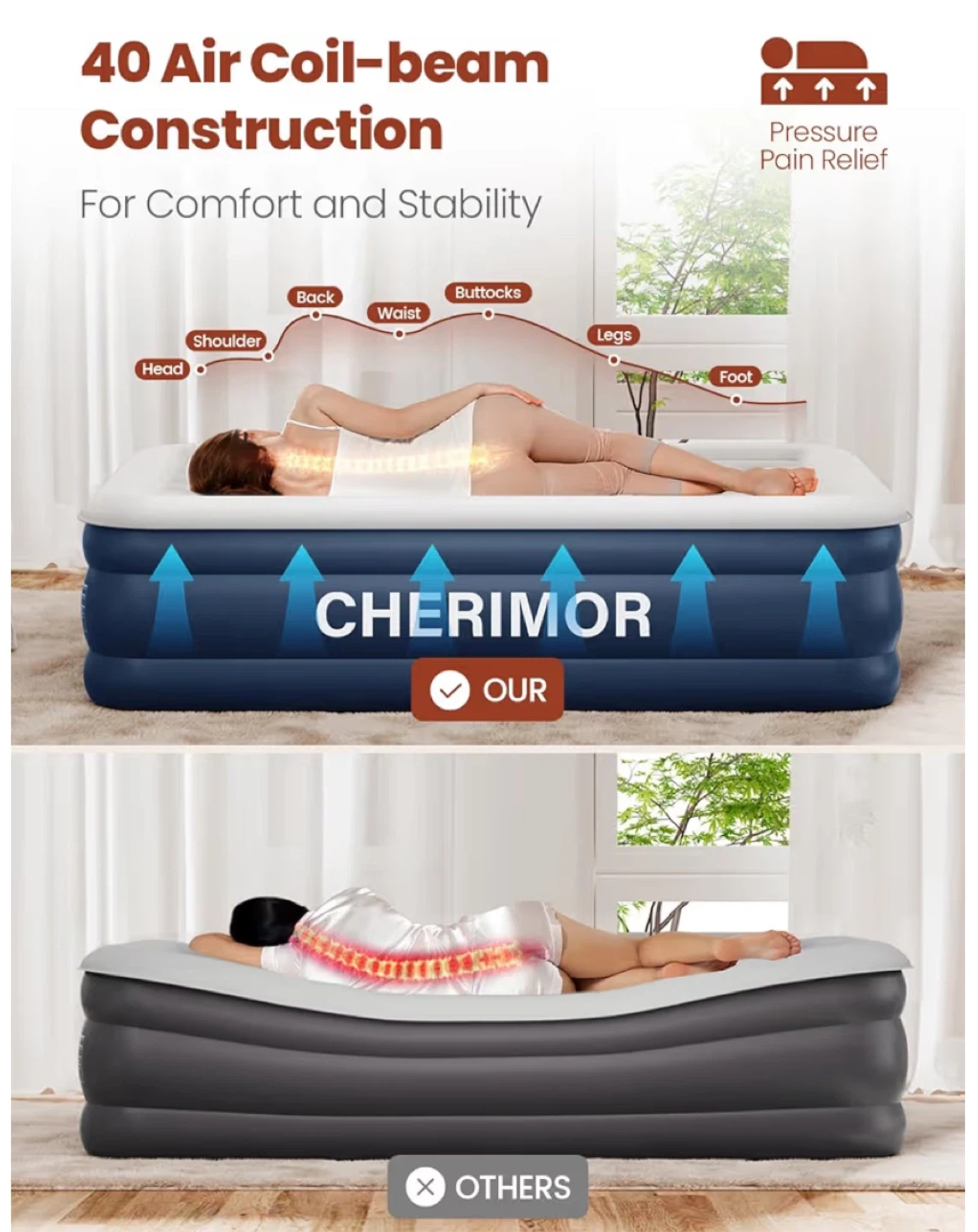 Queen Size Inflatable Mattress with Built-in Pump - photo 3