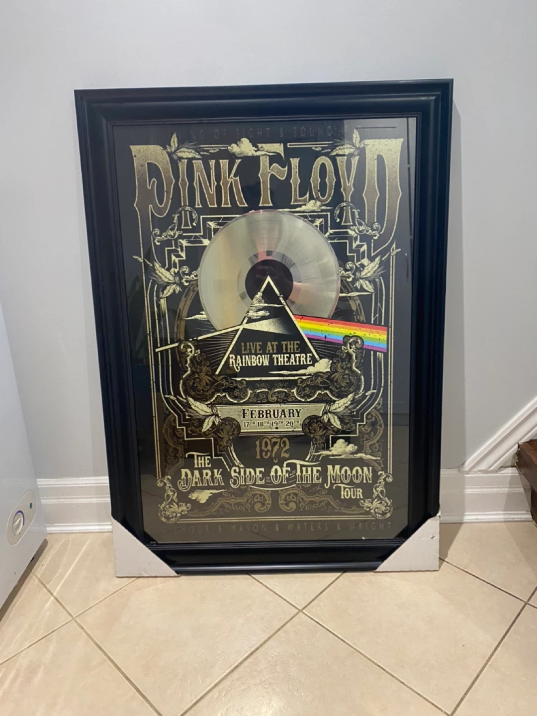 Pink Floyd The Dark Side of the Moon Tour Framed Vinyl Record