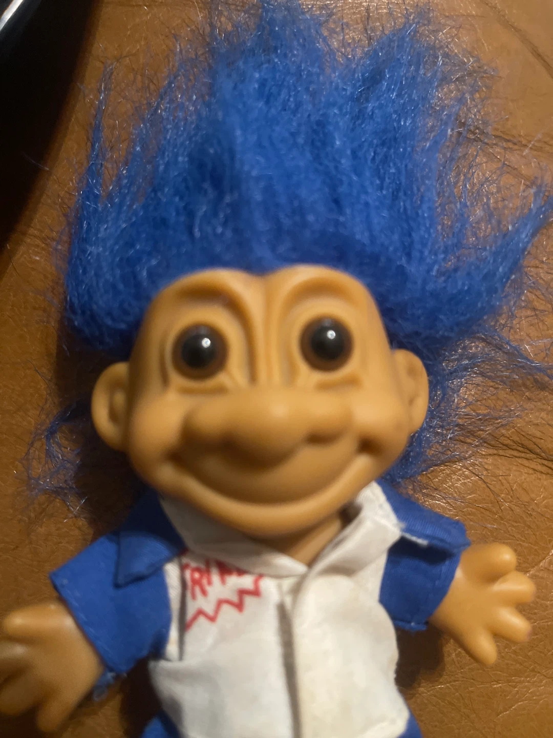 Vintage Troll Doll - Blue Hair Bowling Outfit - photo 4