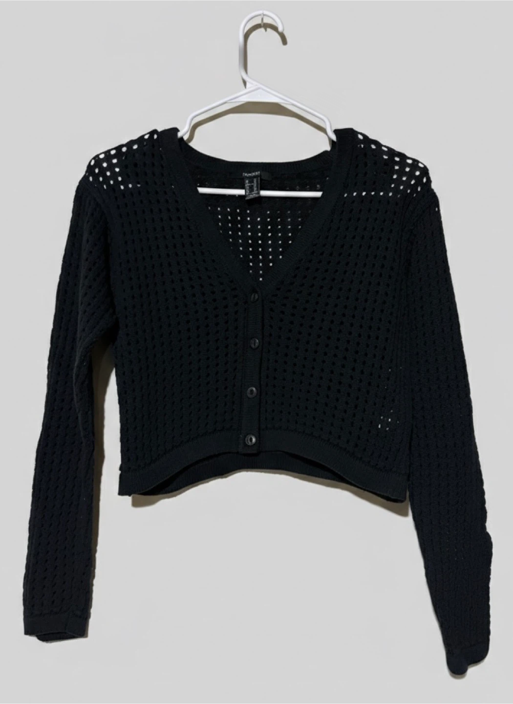 Black Cropped Cardigan