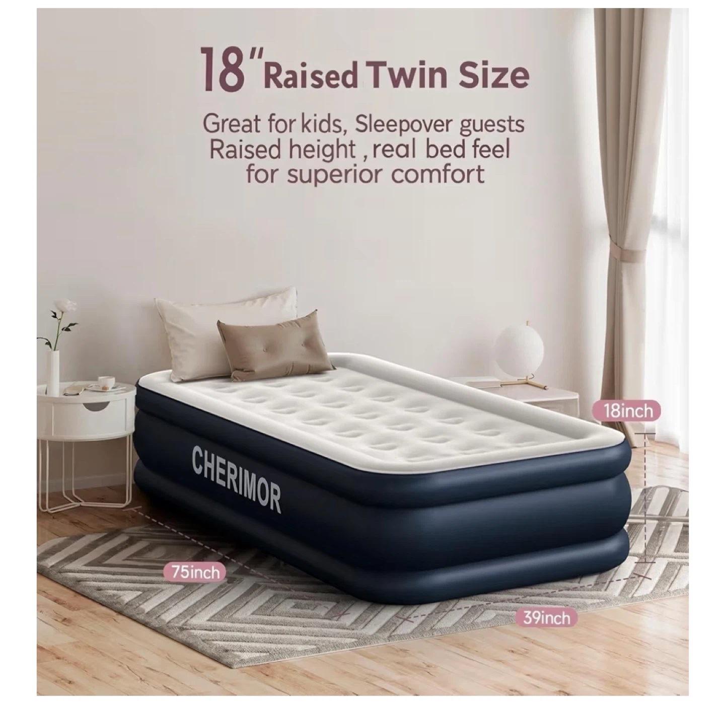 CHERIMOR 18" Raised Twin Size Air Mattress - photo 2