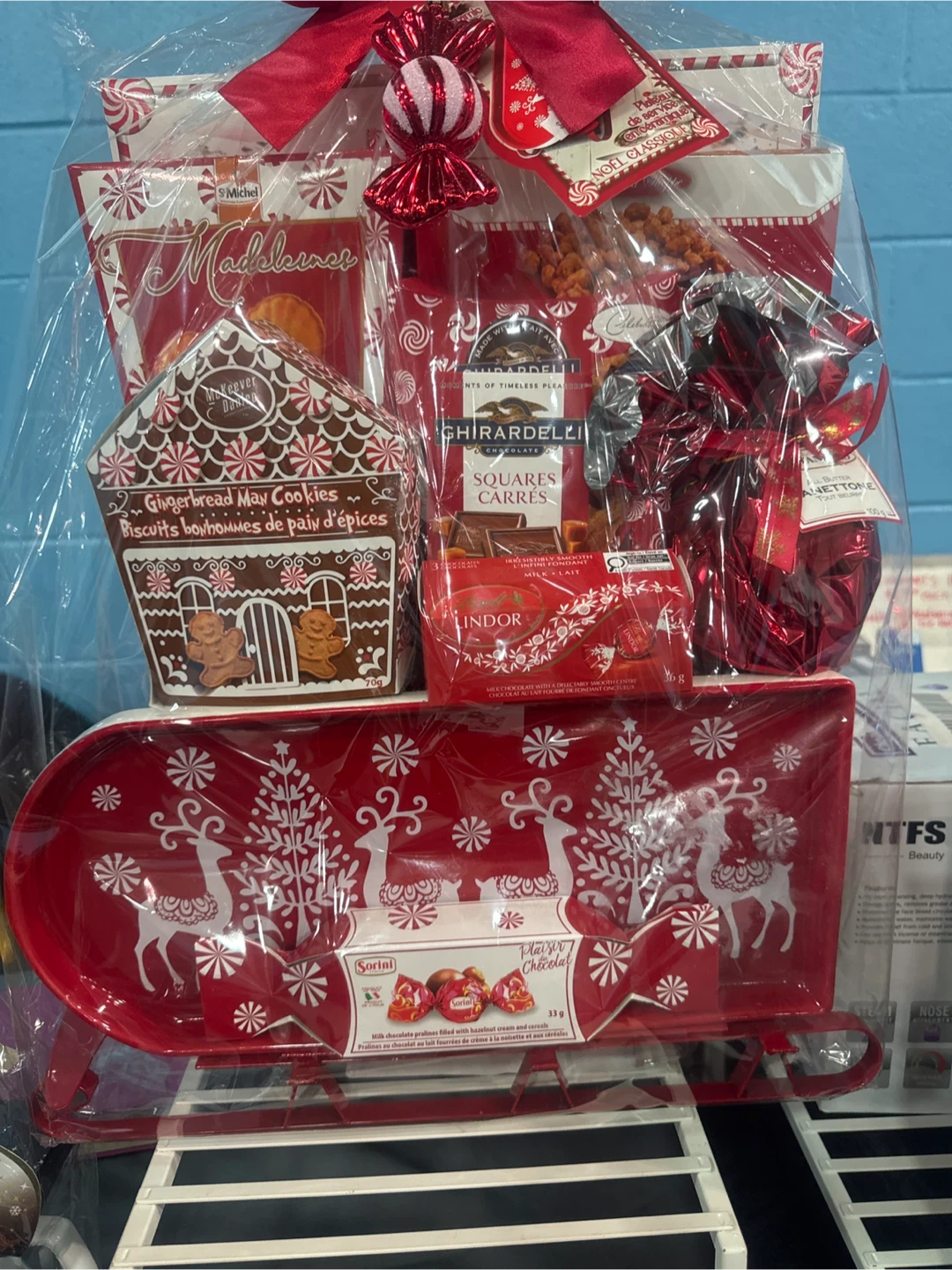 Christmas Chocolate & Cookie Gift Basket