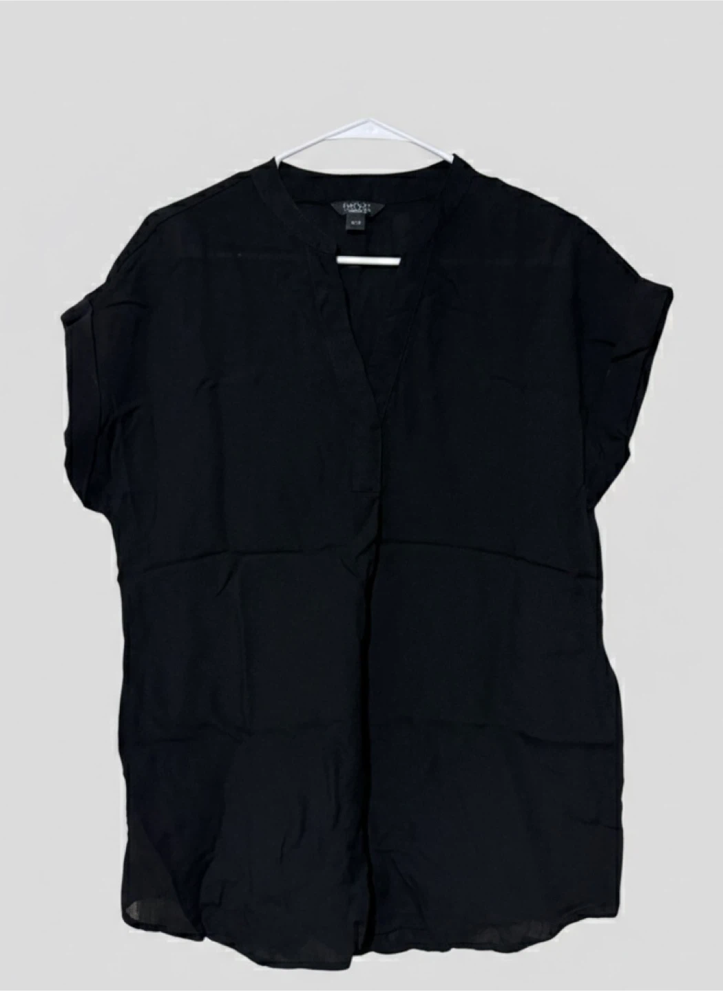 Black V-Neck Blouse