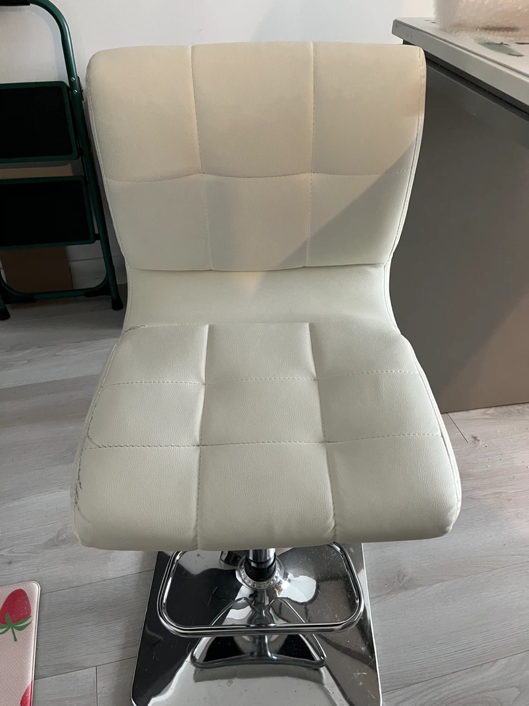 Pair of White Adjustable Bar Stools - NEED GONE BY 02/26