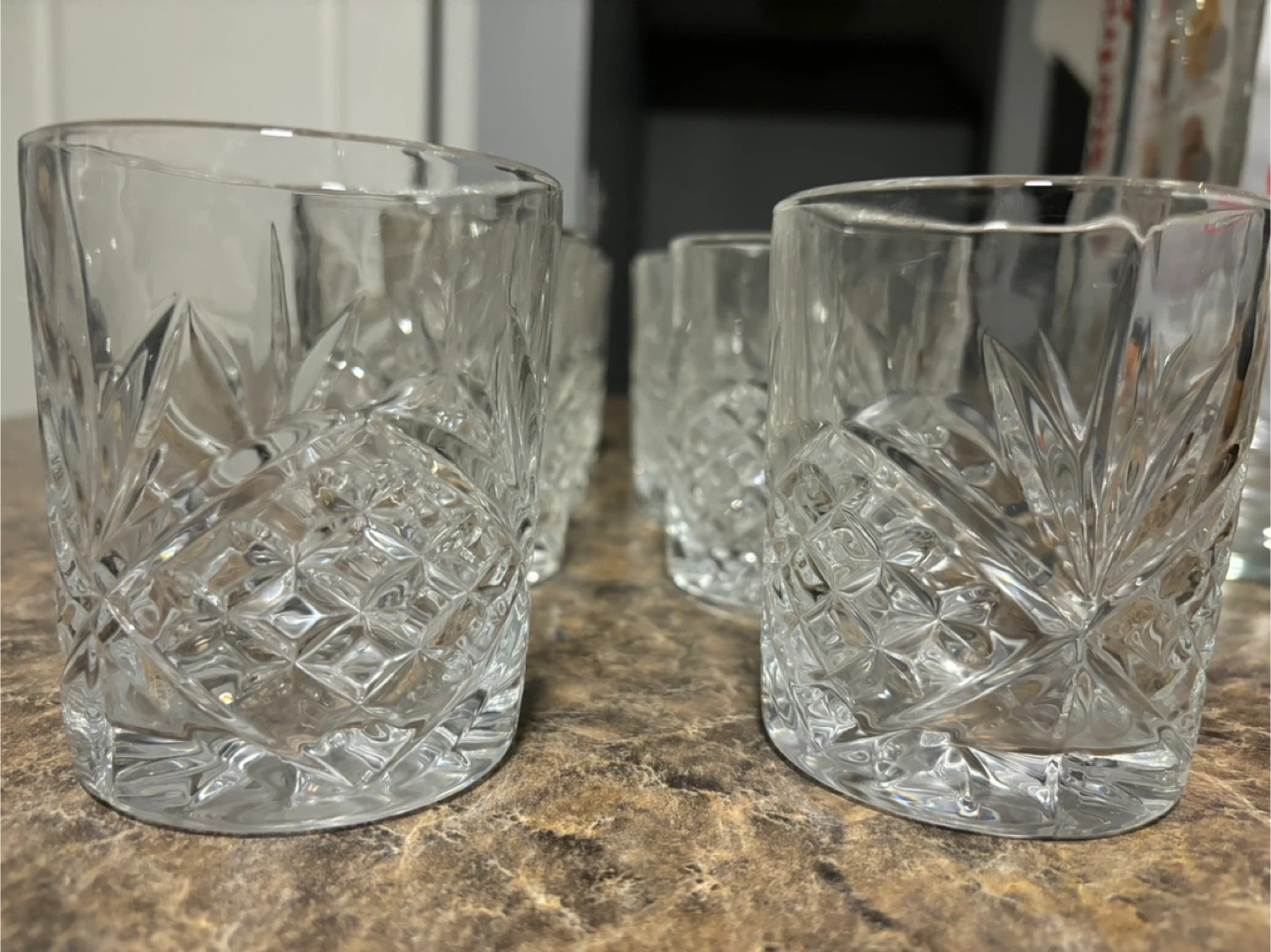 Set of 6 Crystal Cut Old Fashioned Glasses - photo 2