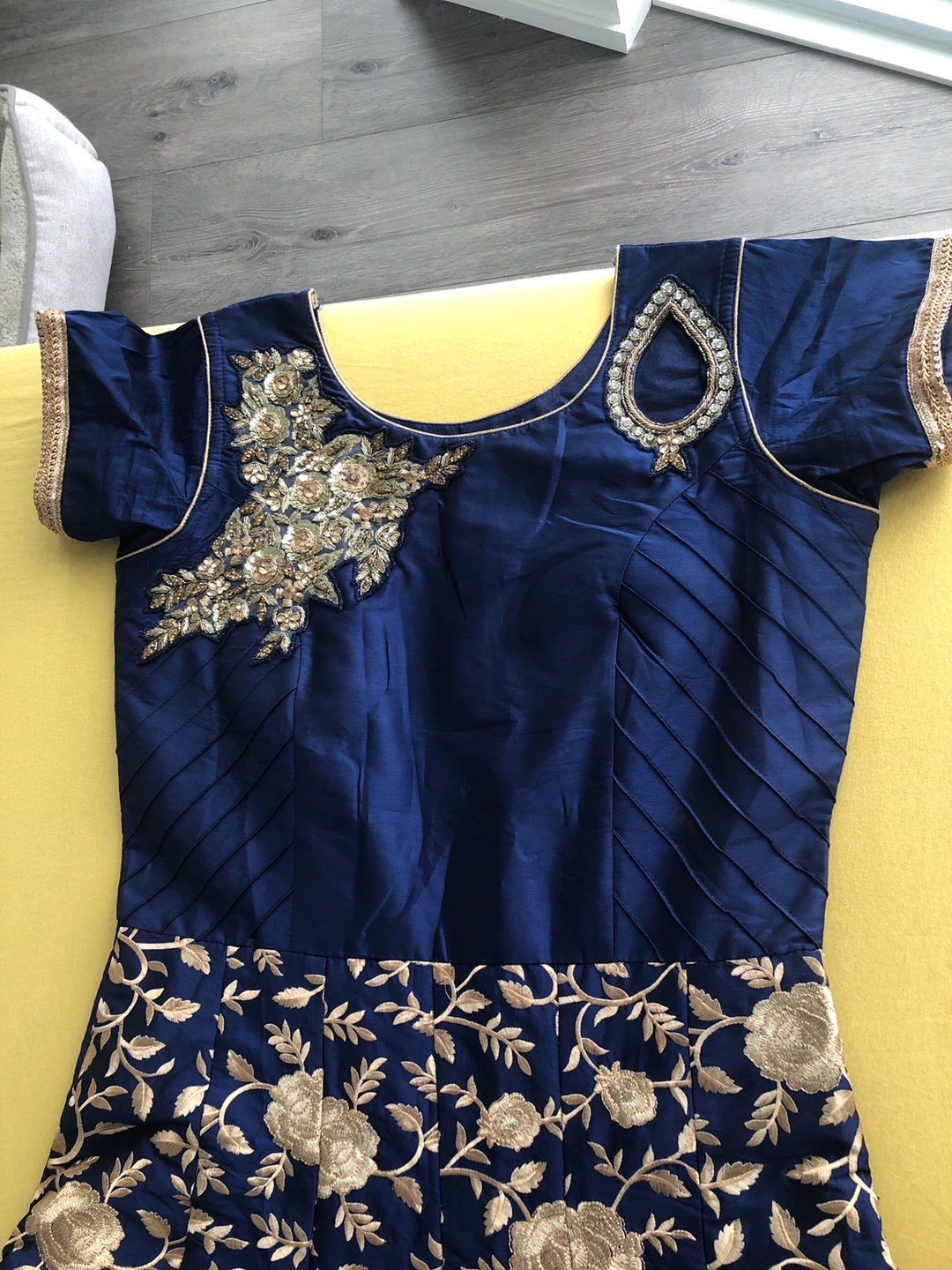 Embroidered Blue Anarkali Dress 🥕 - photo 2