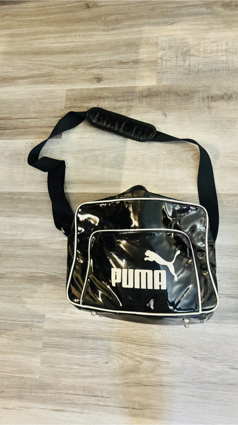 Puma Black Shiny Shoulder Bag