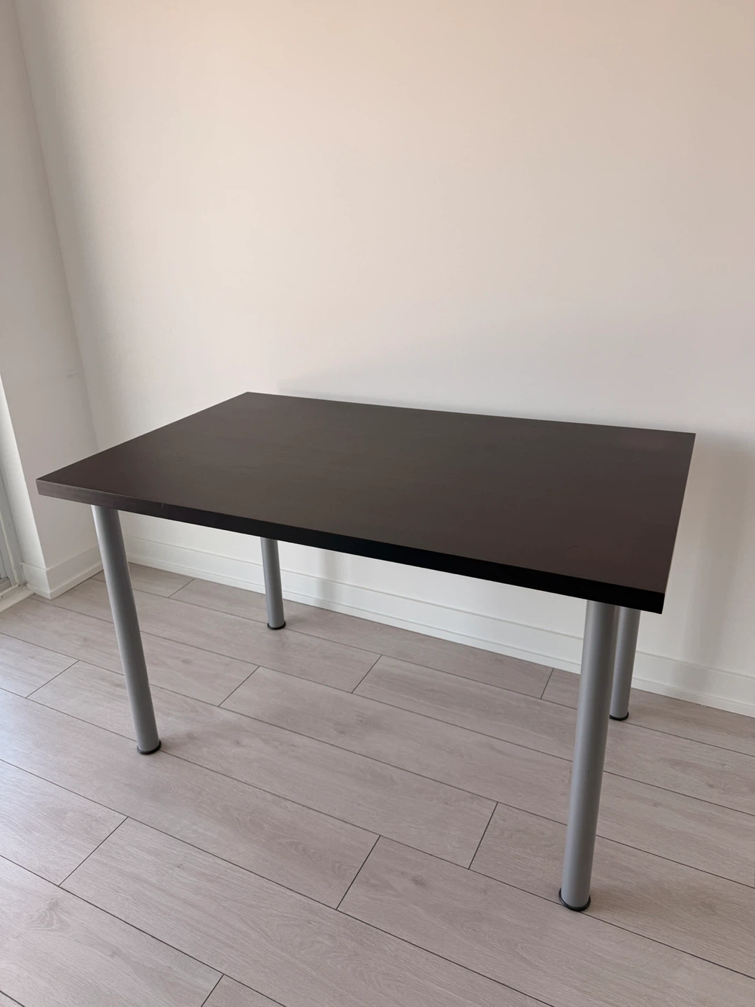 Dark brown ikea desk table