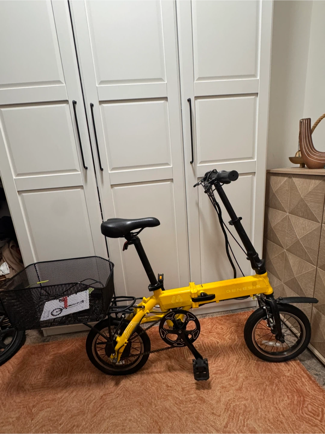 Genesis "B1" Yellow Commuter Folding Electric Bicycle - photo 3