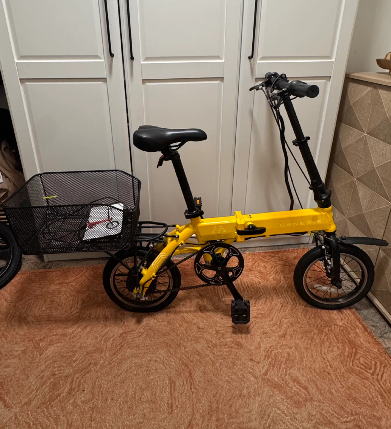 Genesis "B1" Yellow Commuter Folding Electric Bicycle