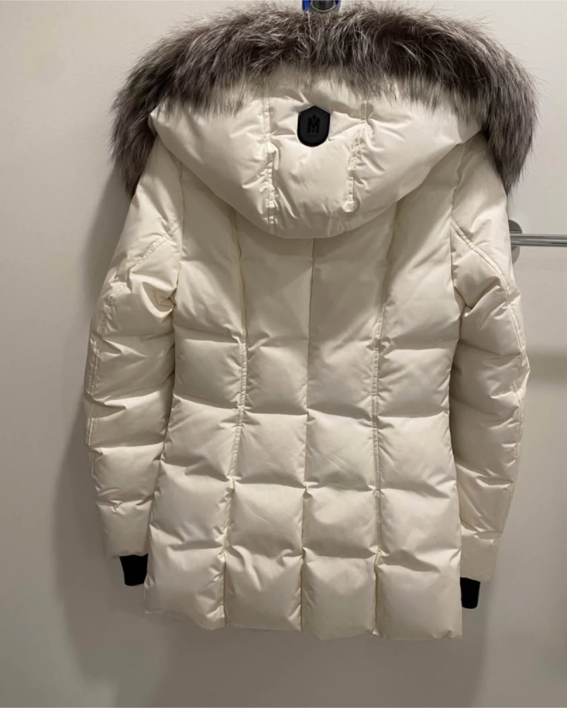 Mackage Adali Puffer Jacket Size XS White Down Filled Fur Trim - photo 2