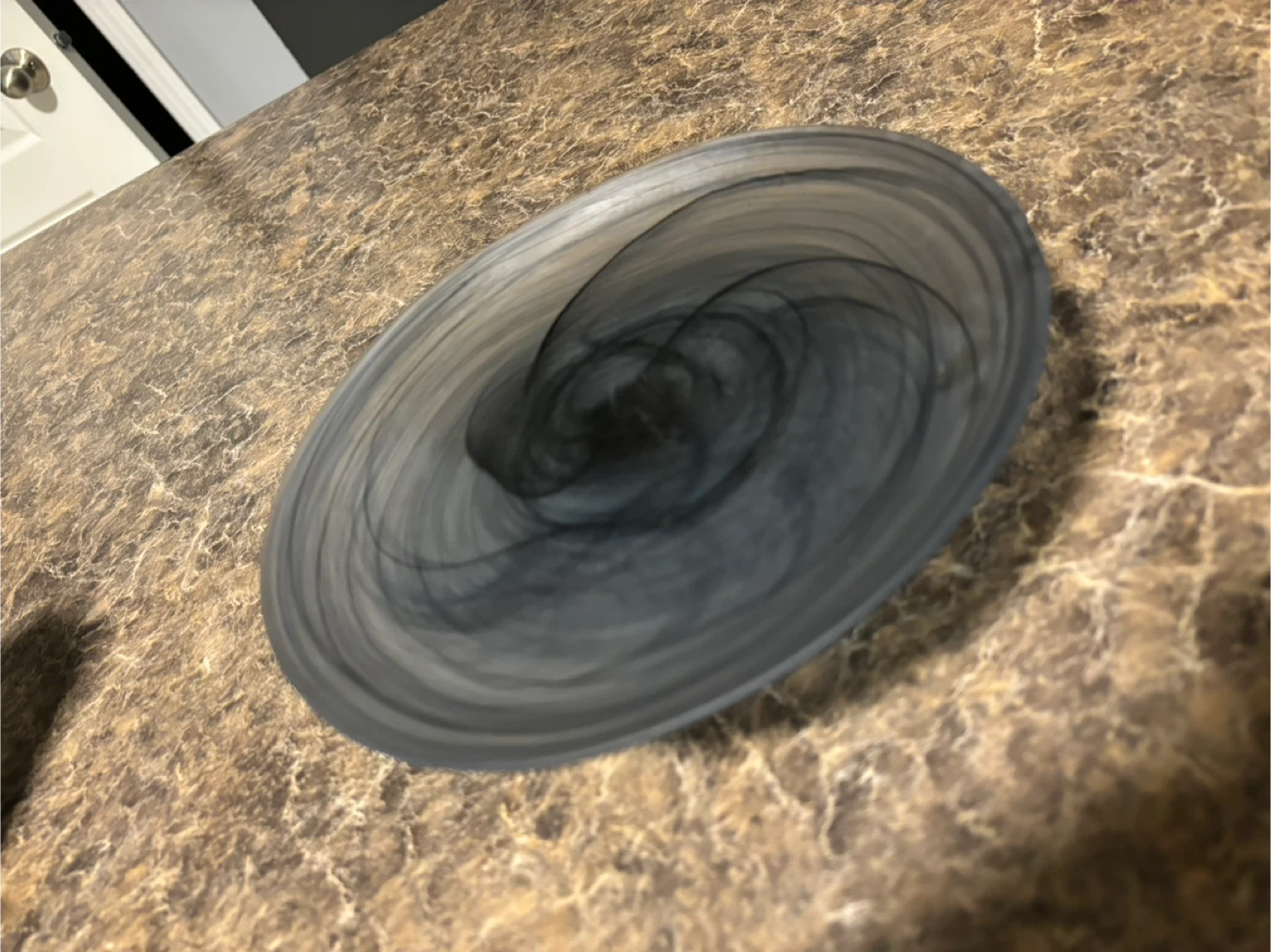 Swirl Glass Pedestal Server