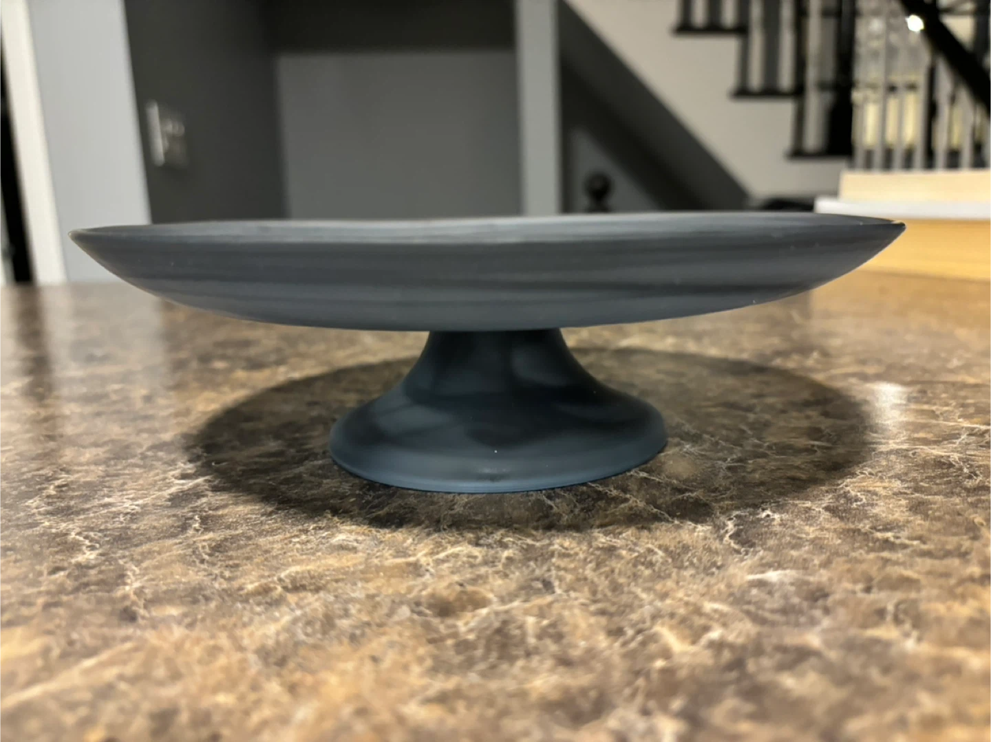 Swirl Glass Pedestal Server - photo 2