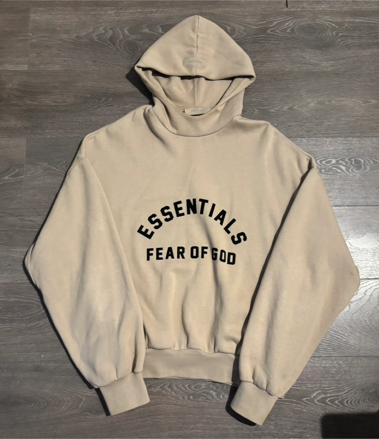 ESSENTIALS Fear of God Hoodie Beige Size M