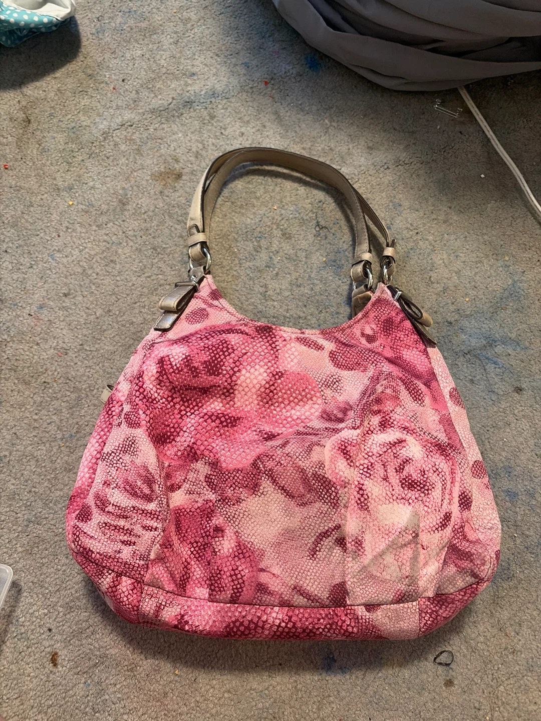 Coach Pink Floral Print Hobo Bag - photo 2