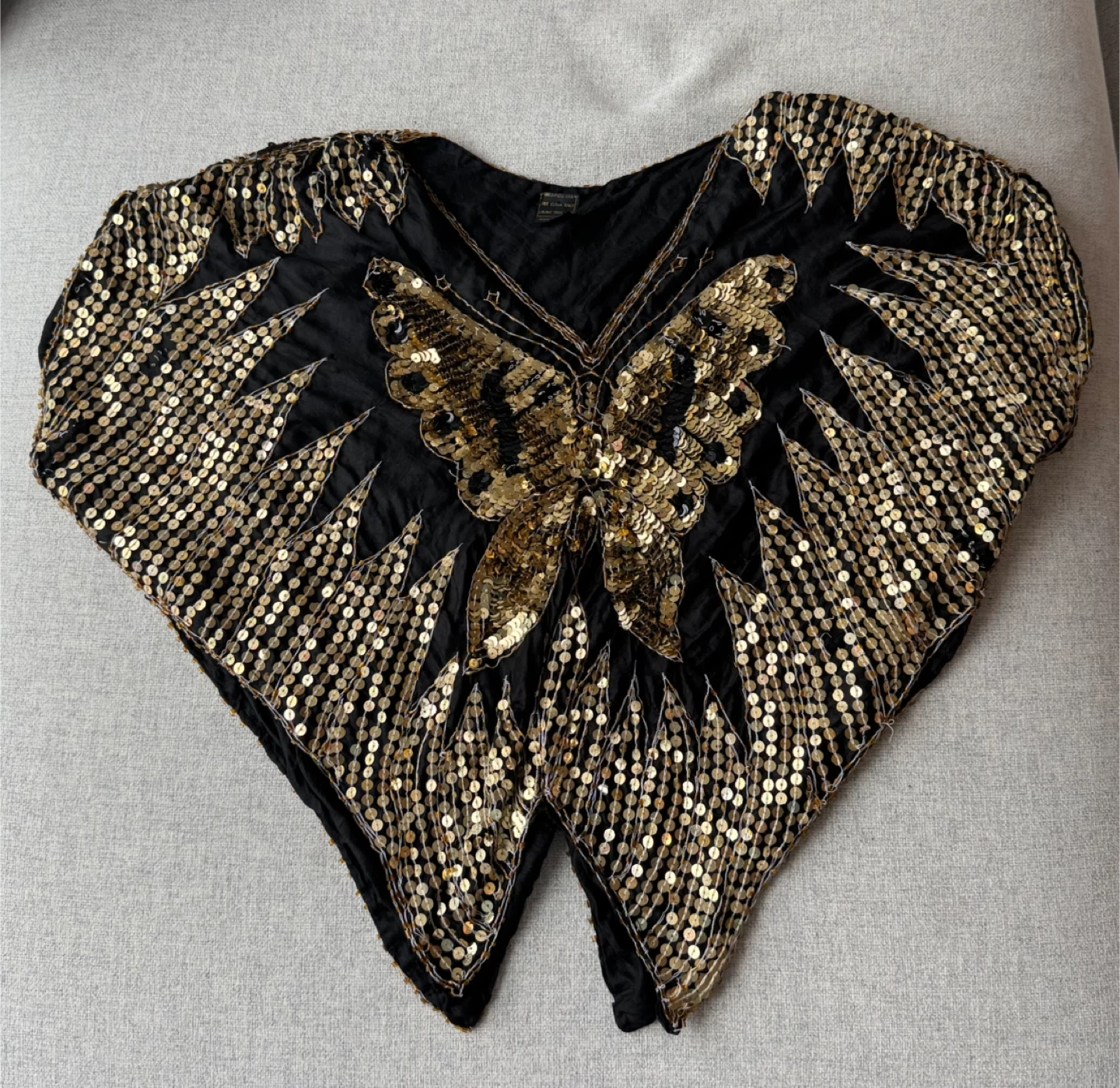 vintage silk butterfly top