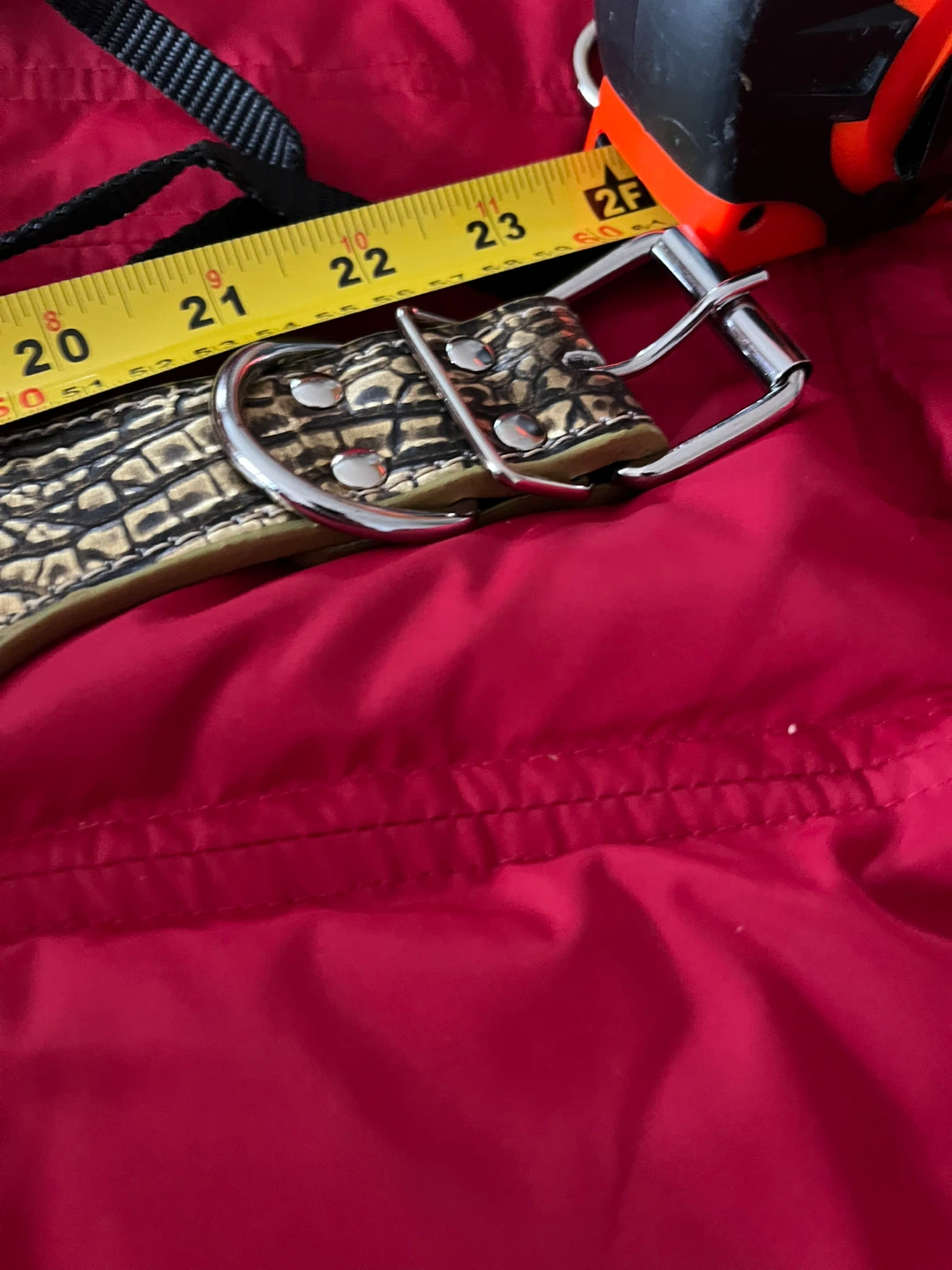 Studded leather Dog Collar 2 In W& 24 in long - photo 2