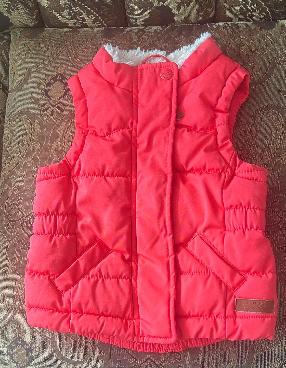 H&M Kids Puffer Vest - Red - Size 1Y-2Y