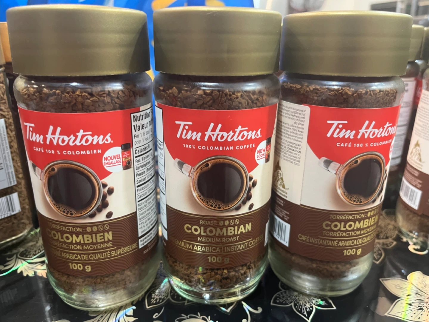 Tim Hortons 100% Colombian Medium Roast Instant Coffee (100g)