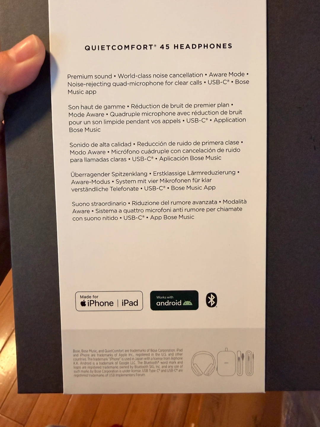 Brand New Bose QuietComfort 45 Noise Cancelling Headphones - photo 3