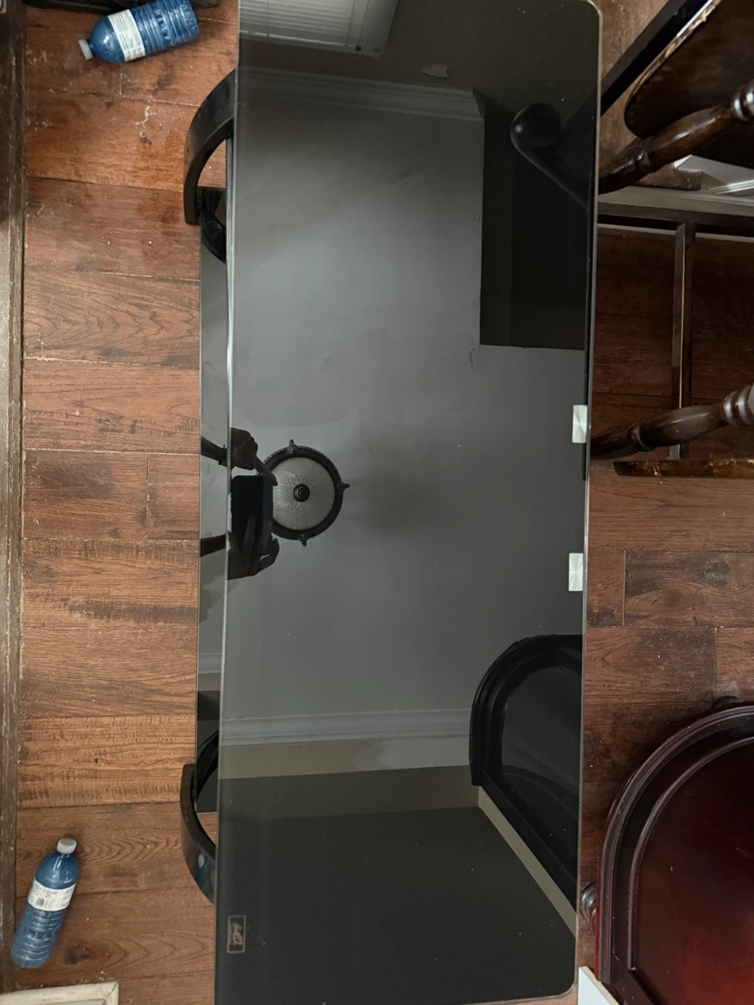 Bell'O Black Glass 3-Shelf TV Stand - photo 4
