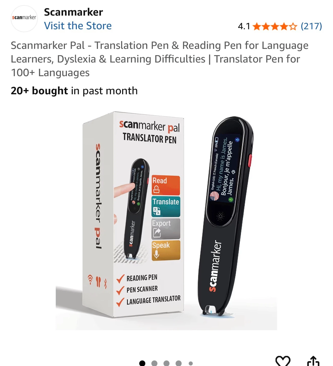 Scanmarker Pal Translation & Reading Pen