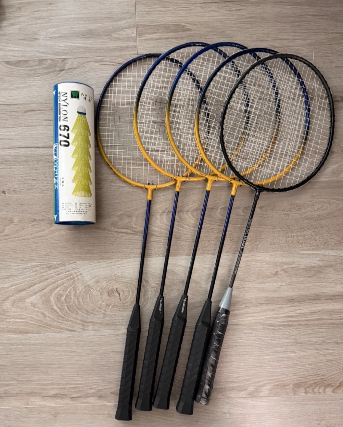 Badminton Rackets and Shuttlecocks