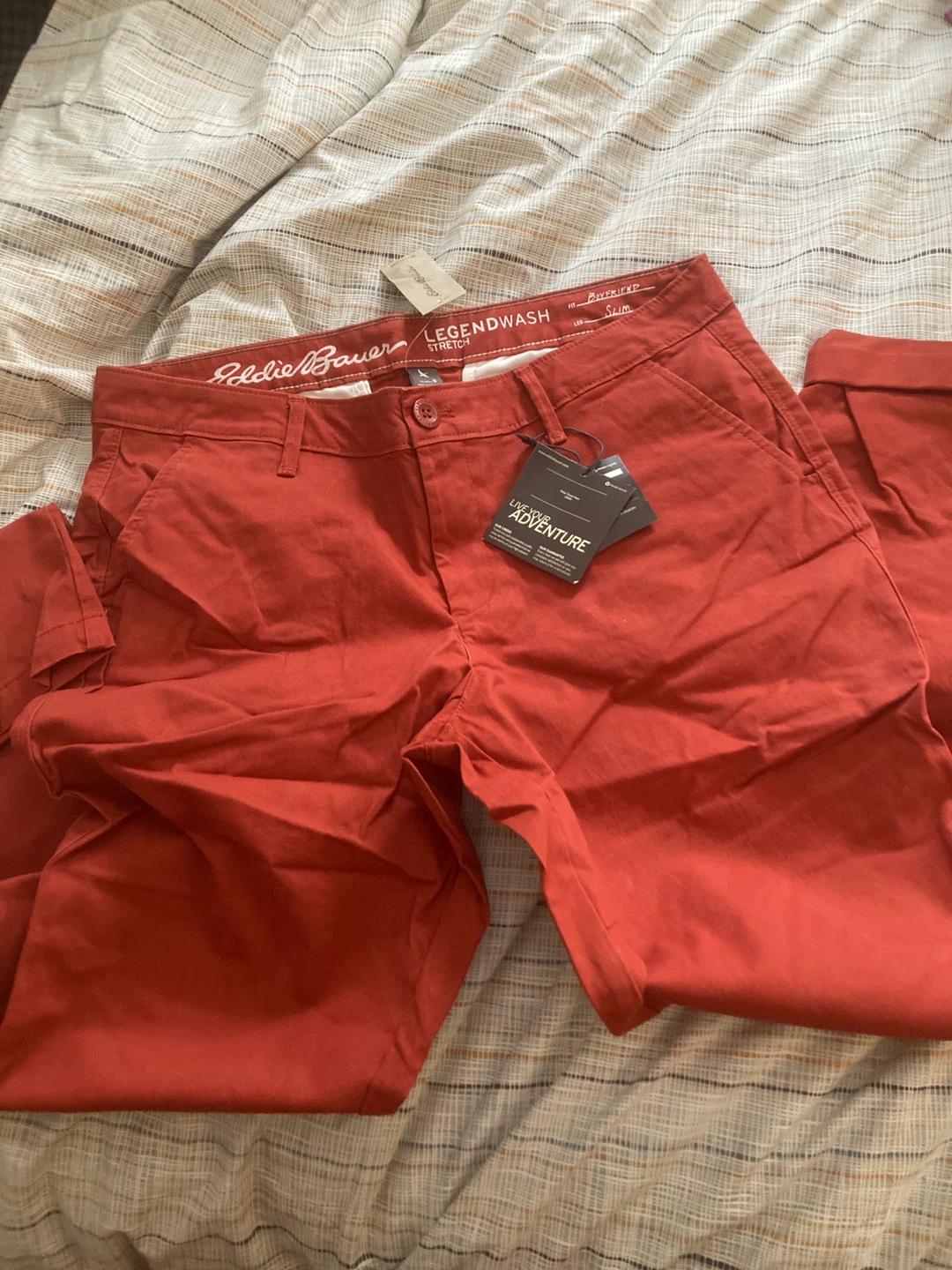 Eddie Bauer size 8 Boyfriend Slim Leg Pants - Red