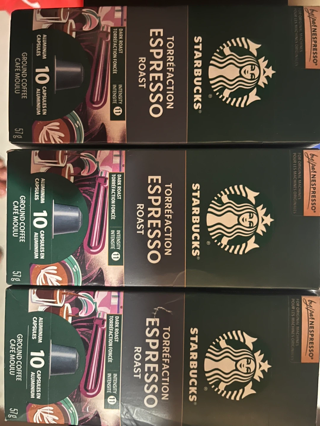 Starbucks Nespresso Espresso Roast Dark Roast Coffee Capsules