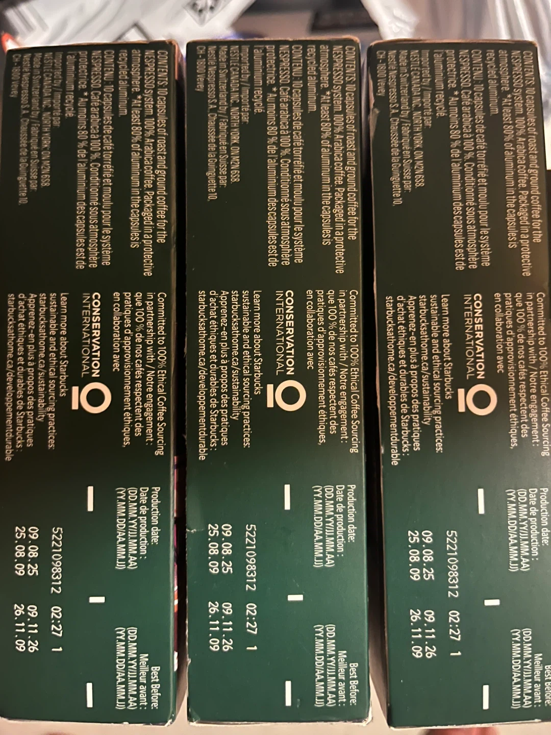 Starbucks Nespresso Espresso Roast Dark Roast Coffee Capsules - photo 2