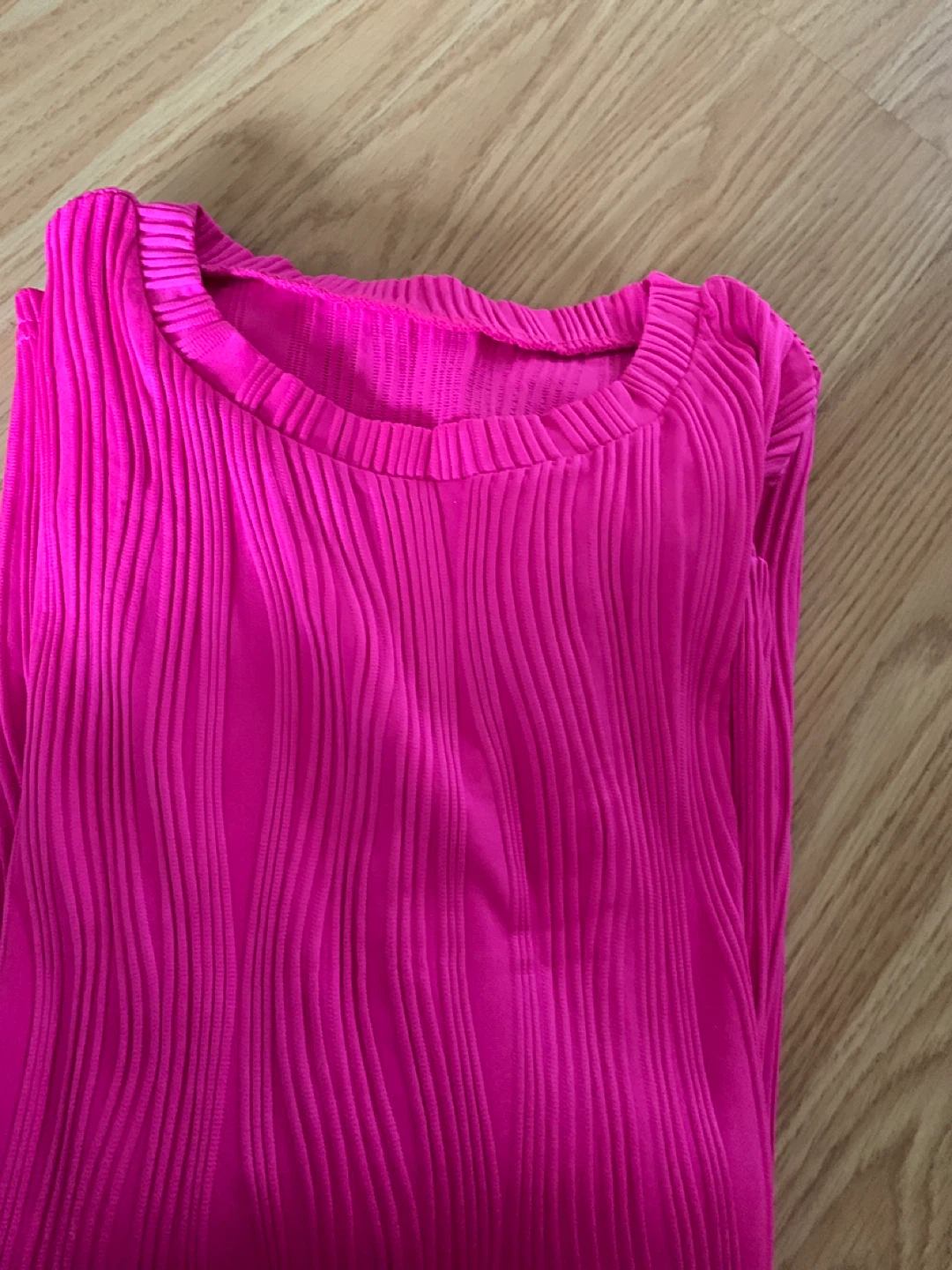 Pink Textured Long Sleeve Top - photo 3