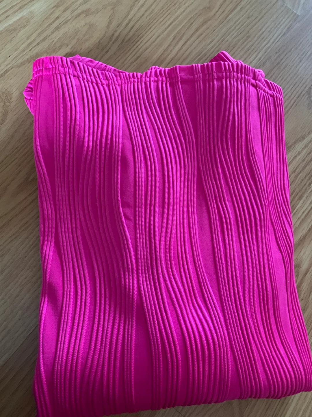 Pink Textured Long Sleeve Top - photo 4