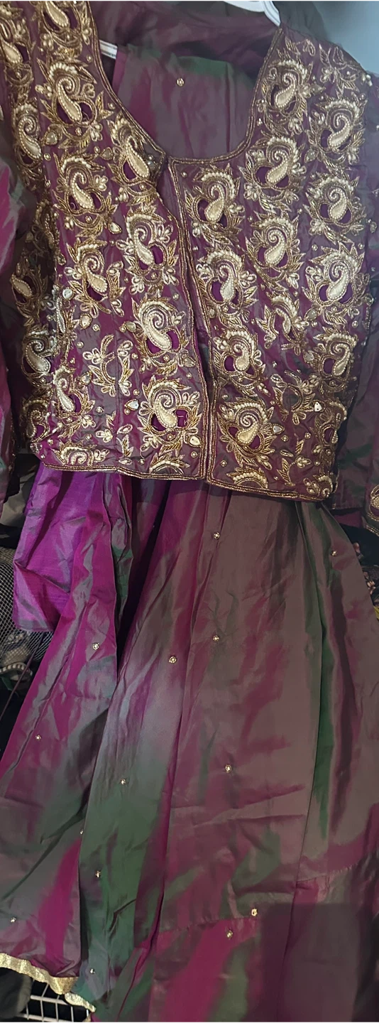 Embroidered Silk Lehengha with Jacket