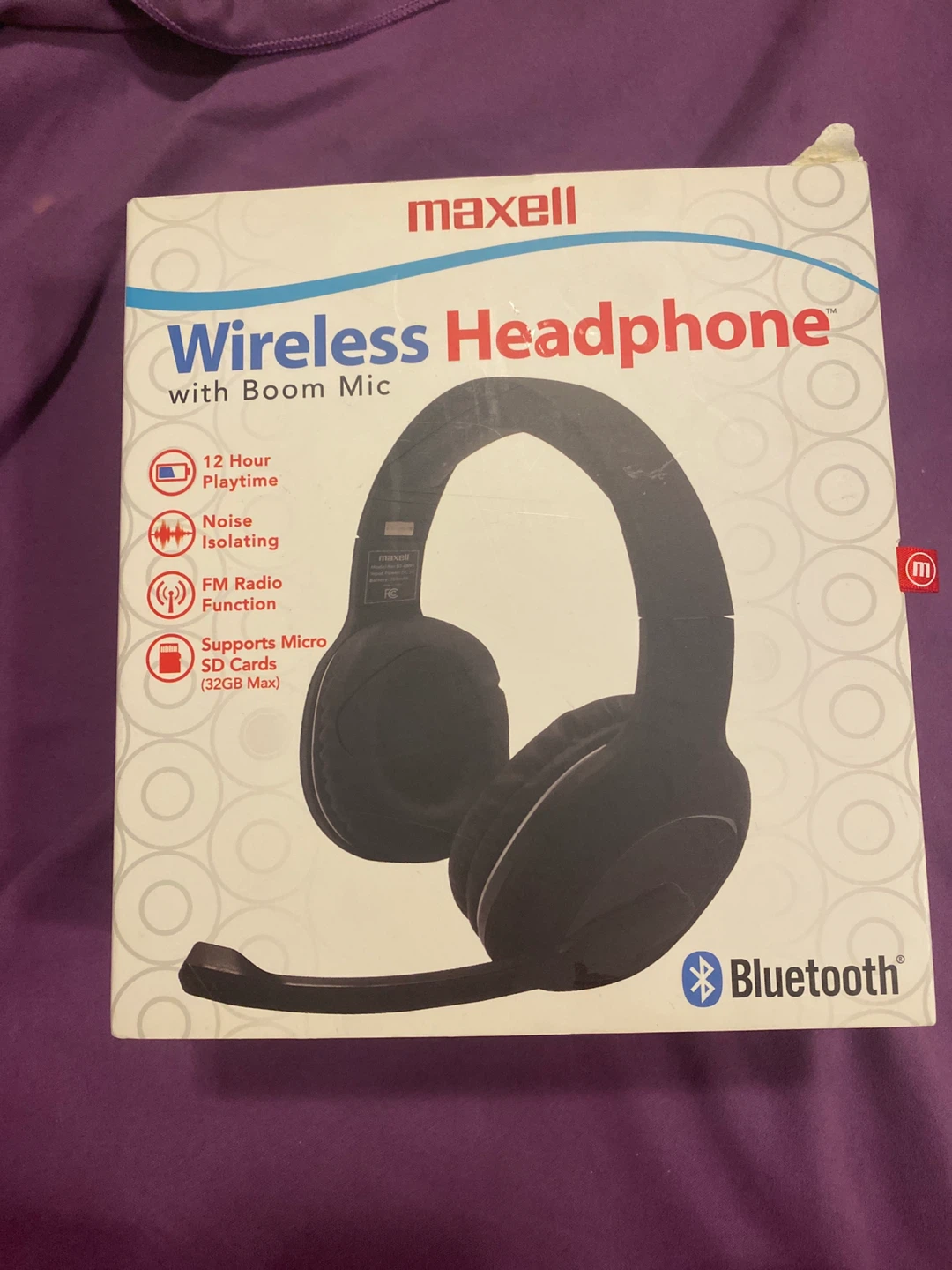 Maxell Wireless Headphones with Boom Mic