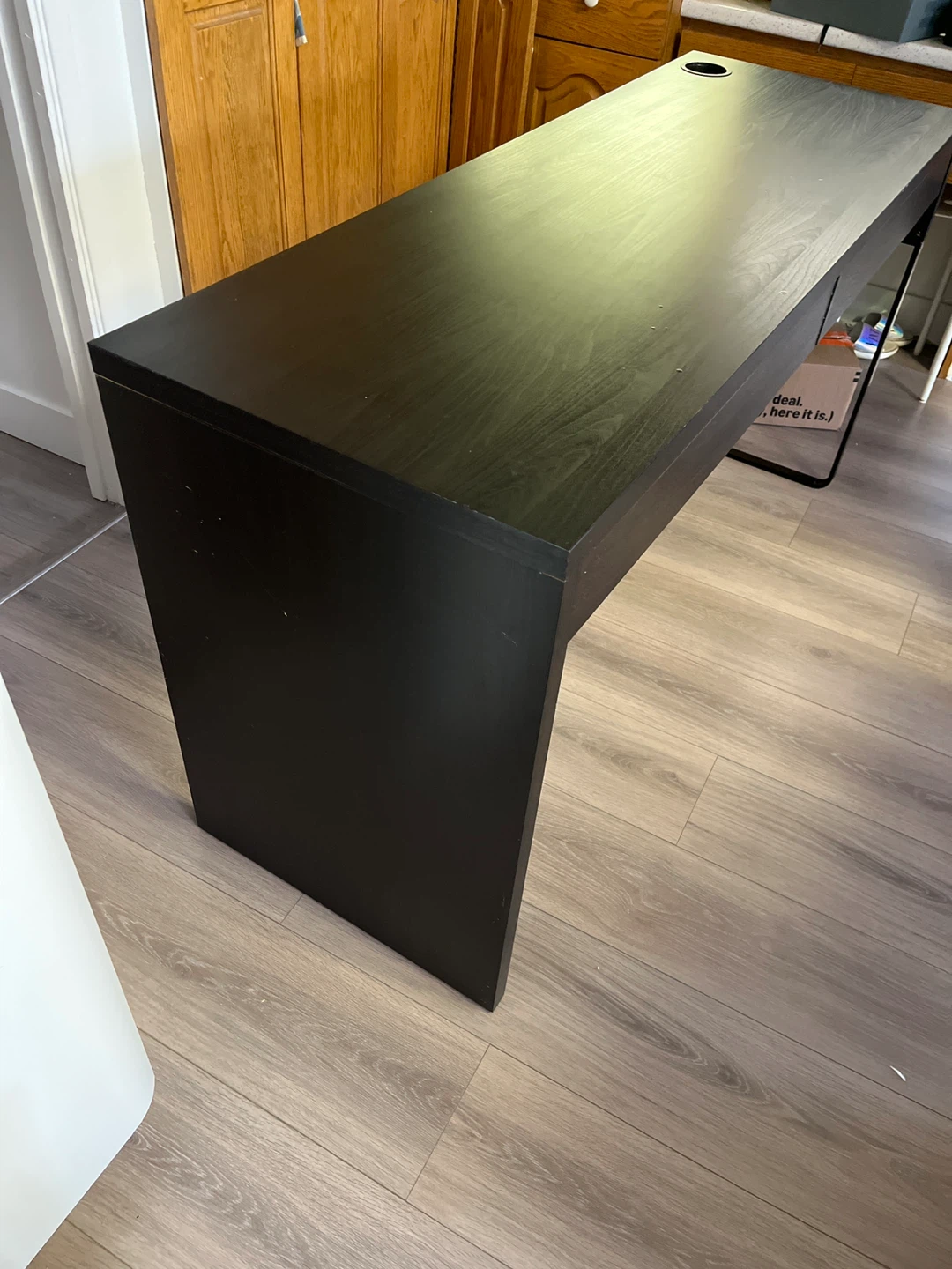 Black Desk with Drawer - photo 3